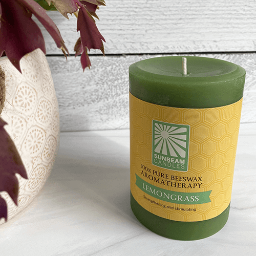 100% Beeswax Candles - Sunbeam Candles - Aromatherapy - Lemongrass