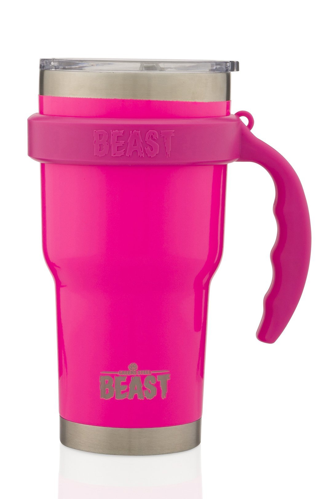 BEAST 30 oz Rainbow Tumbler Set with Handle - Stainless Steel Coffee Cup +  2 Straws Brush, Gift Box & Black Handle