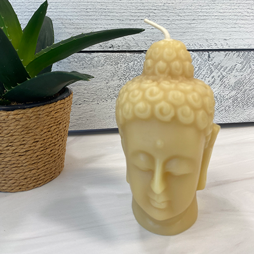 Beeswax Candle - Tibetan Buddha Head - Sunbeam Candle