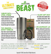 Load image into Gallery viewer, Stainless Steel Insulated Tumblers - Greens Steel Beast - 20oz &amp; 30oz
