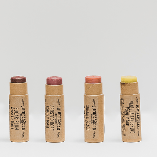 Vegan Lip Gloss 4 Pack - Made in USA - Zero Waste Lip Balm