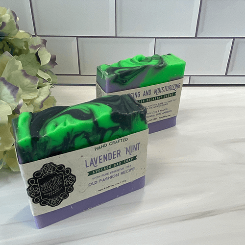 Vegan palm free body soap bar - avocado soap- lavender mint