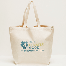 Load image into Gallery viewer, Recycled Cotton - 4 The Greater Good Shopping Tote
